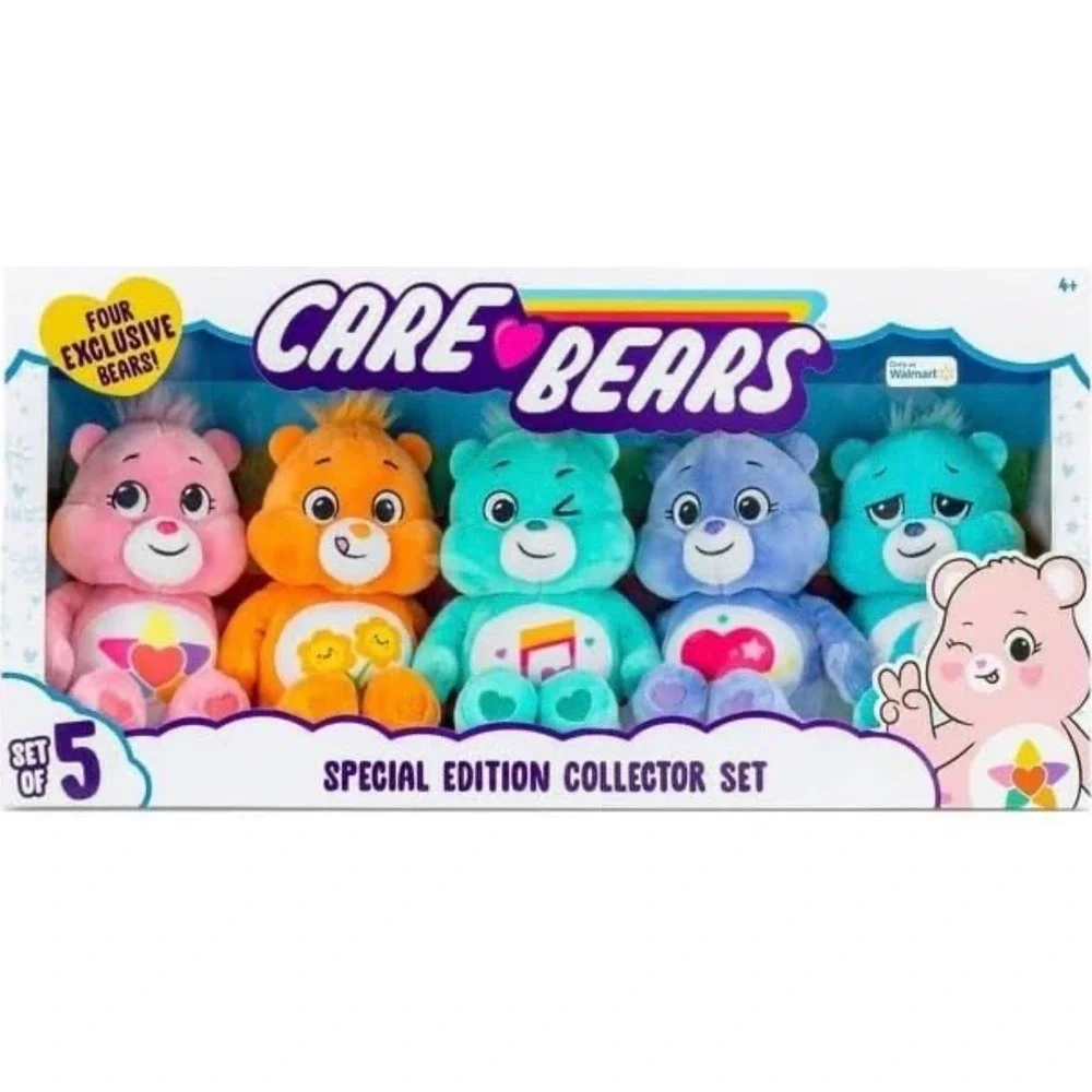 Care Bears Plush Set Kids 6in Multicolor NEW 40th Anniversary 5pk Exclusive
